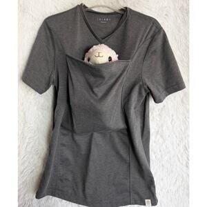 Lalabu Men's Short Sleeve Pocket Baby Wearing Tee — Gray